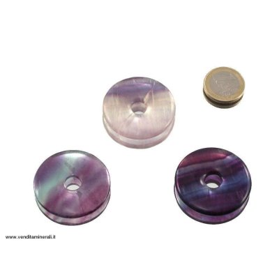 Fluorite arcobaleno a forma di ciambella - 40 mm