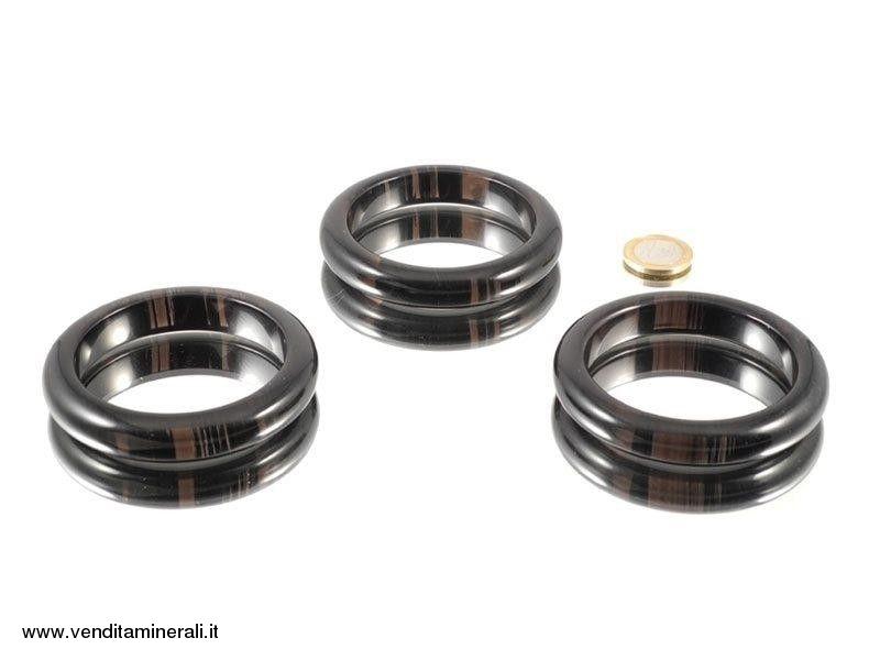 Bracciale rigido in ossidiana a stecca