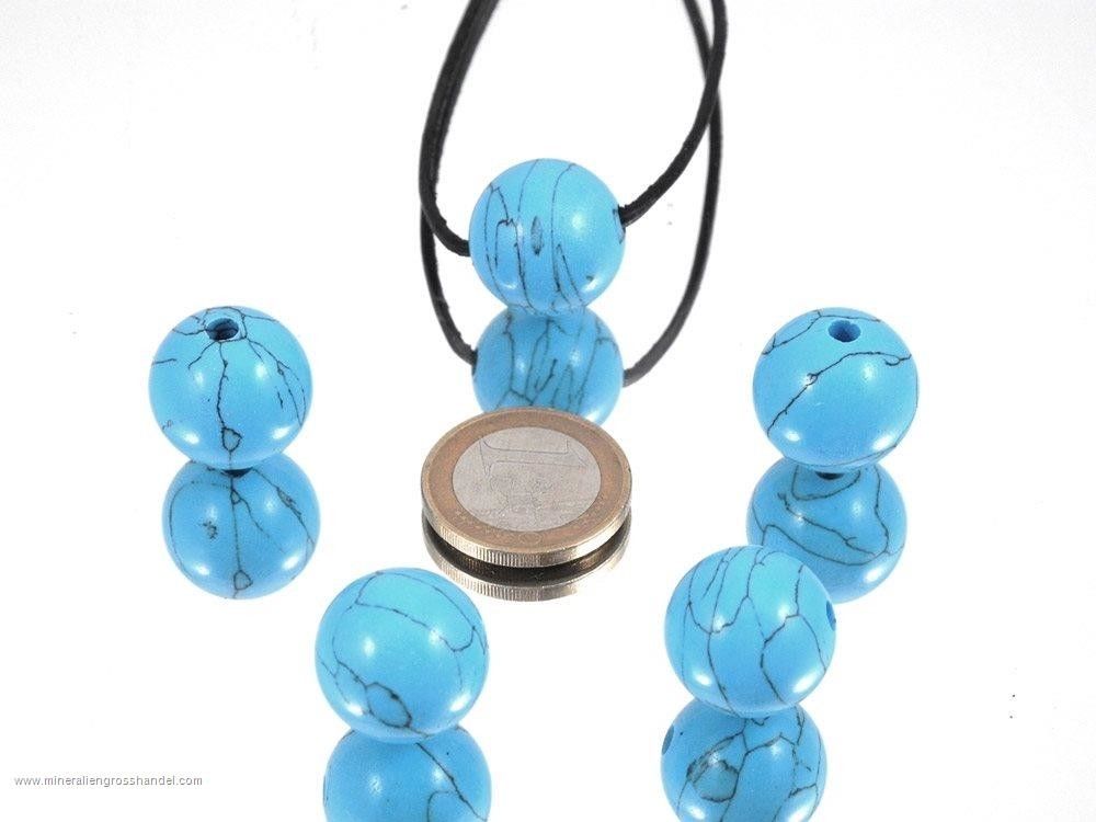 Turchese 18 mm forato a sfera