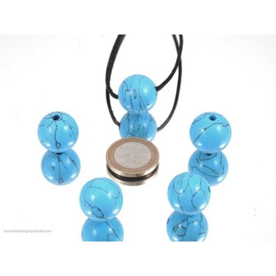 Turchese 18 mm forato a sfera