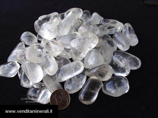 Ciottoli di Cristallo di rocca - qualita' A - 0,5 kg