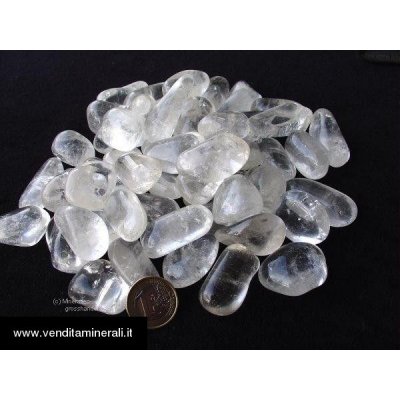 Ciottoli di Cristallo di rocca - qualita' A - 0,5 kg