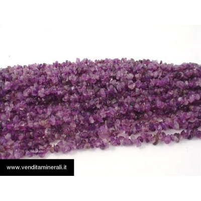 Lunga catena di schegge di ametista
