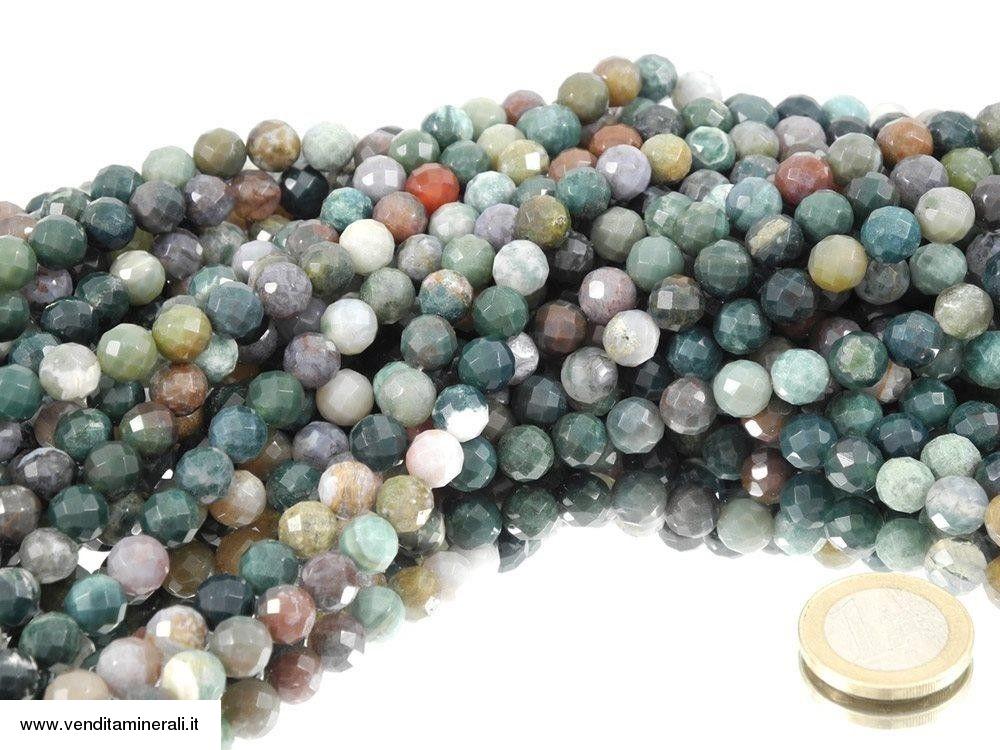 Filo di diaspro fantasia sfaccettato 8 mm