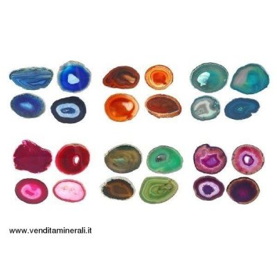 Agata fette colorate 500 g grandezza 2