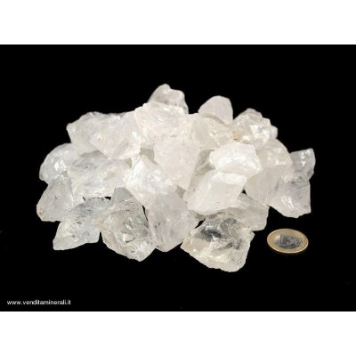 Cristallo di rocca / quarzo - piccole pietre grezze (2-5 cm) - 1 kg