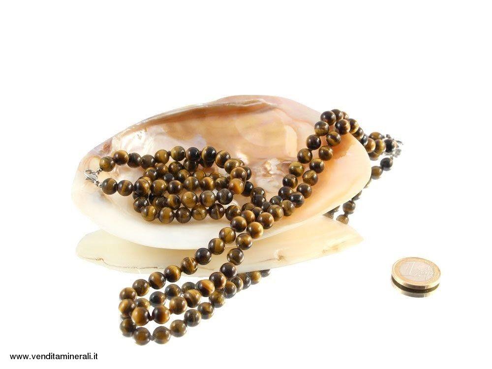 Catenina per occhio di tigre 8 mm / 50 cm