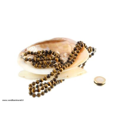 Catenina per occhio di tigre 8 mm / 50 cm