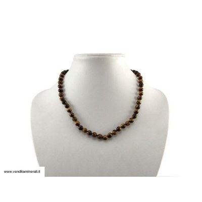 Catenina per occhio di tigre 8 mm / 50 cm