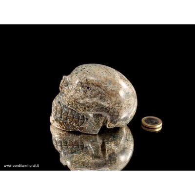 Teschio di cristallo - unico dal calcedonio oceanico