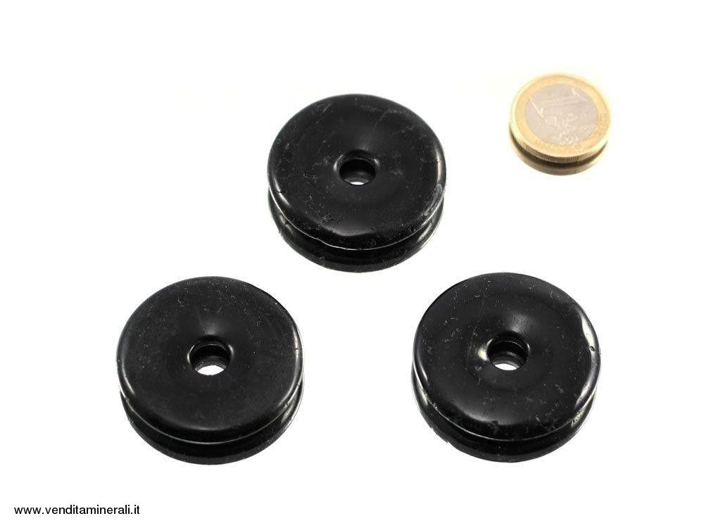 Tormalina nera a forma di ciambella - 40 mm