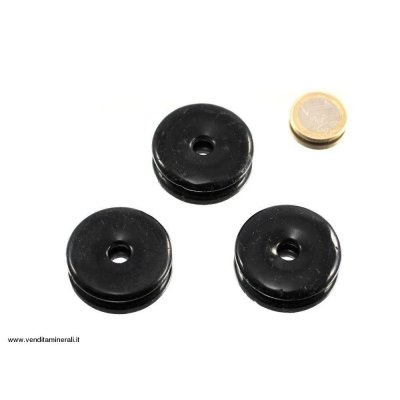 Tormalina nera a forma di ciambella - 40 mm