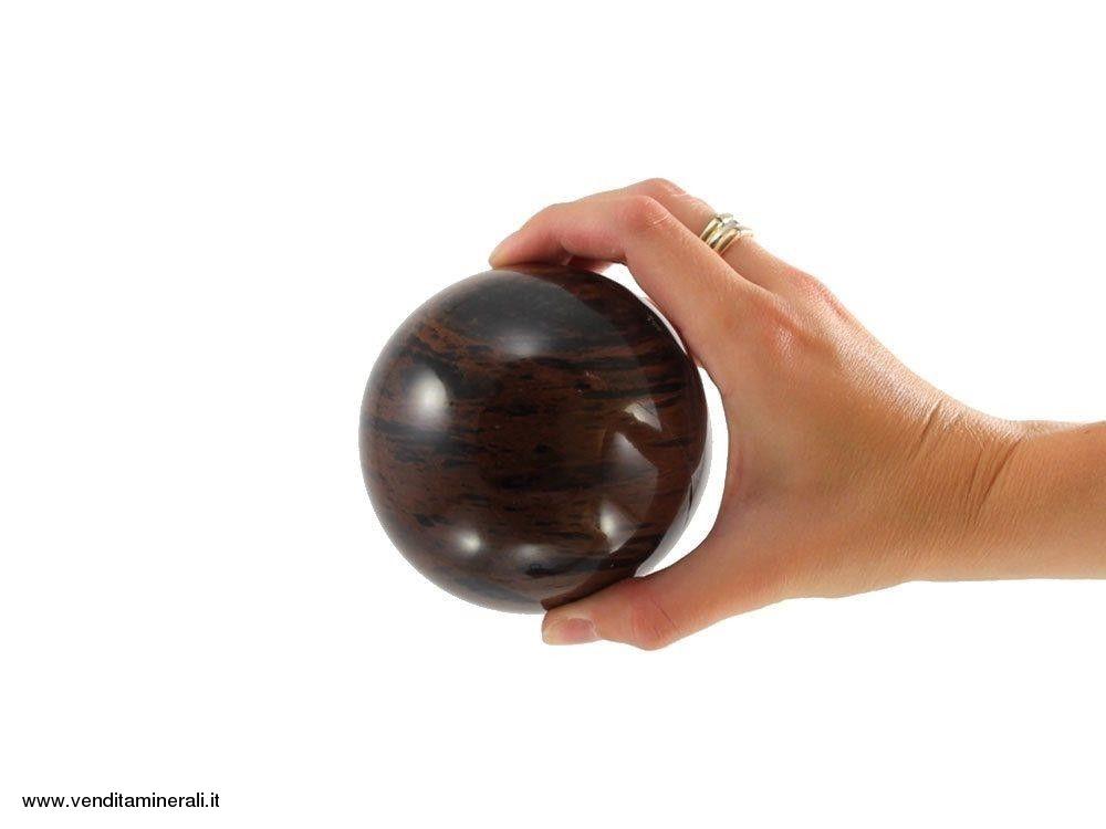 Palla di ossidiana di mogano