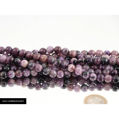 Collana di charoite da 8 mm