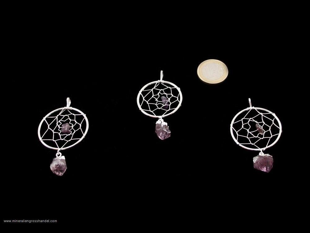 Ciondolo in Ametista - argento / oro