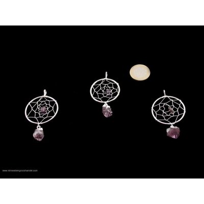 Ciondolo in Ametista - argento / oro