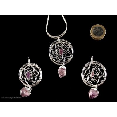 Ciondolo in Ametista - argento / oro