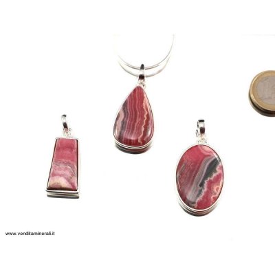 Ciondolo in rodocrosite - argento 925