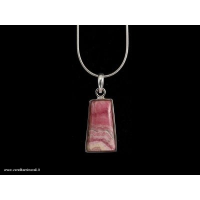 Ciondolo in rodocrosite - argento 925