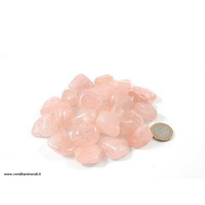 Pietre burattate in Quarzo rosa - Qualita' A - 0,5 kg