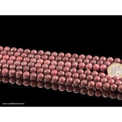 Filo in catena di rodonite sfaccettato da 10 mm