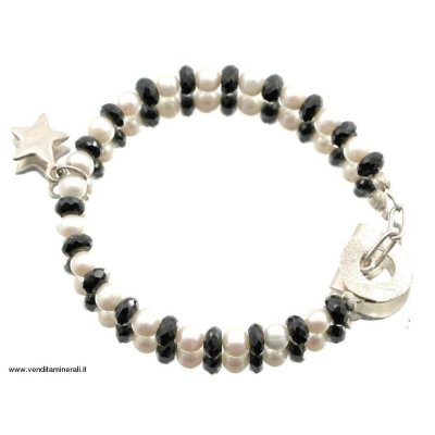 Bracciale spinello con charm in argento