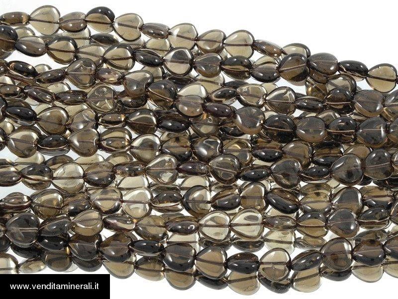 Filo cuore di quarzo fumé