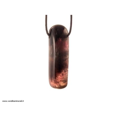 Ciondolo in tormalina multicolore con alesaggio