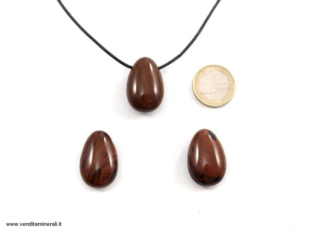 Pendente in mogano d'ossidiana