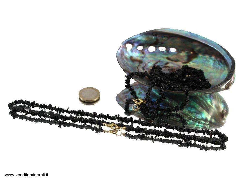Catena scheggia nera tormalina