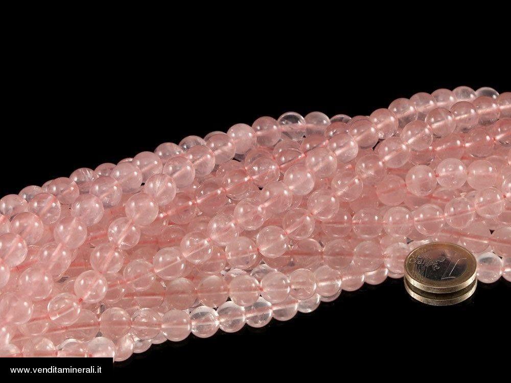 Filo catena di quarzo rosa 10 mm