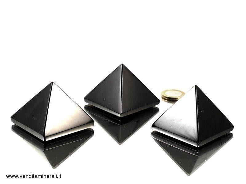Piramide di lamelle di ossidiana - 1 pz