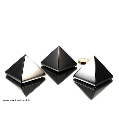 Piramide di lamelle di ossidiana - 1 pz