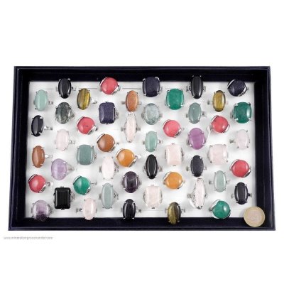Anelli di pietre preziose - Set anelli 50 pezzi