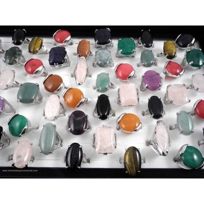 Anelli di pietre preziose - Set anelli 50 pezzi