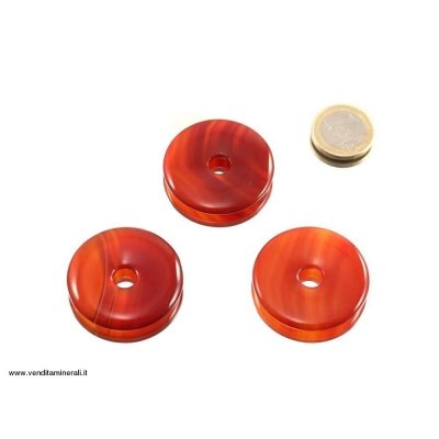 Corniola a forma di ciambella - 40 mm