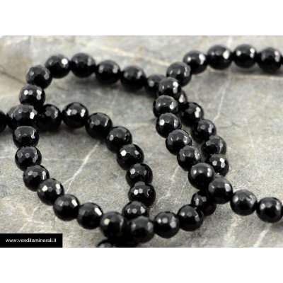 Bracciale con tormalina nera sfaccettata