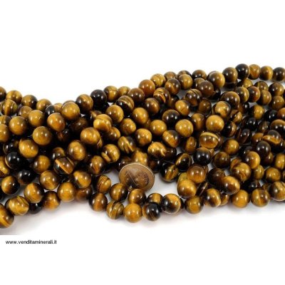 Filo a sfera occhio di tigre 12 mm