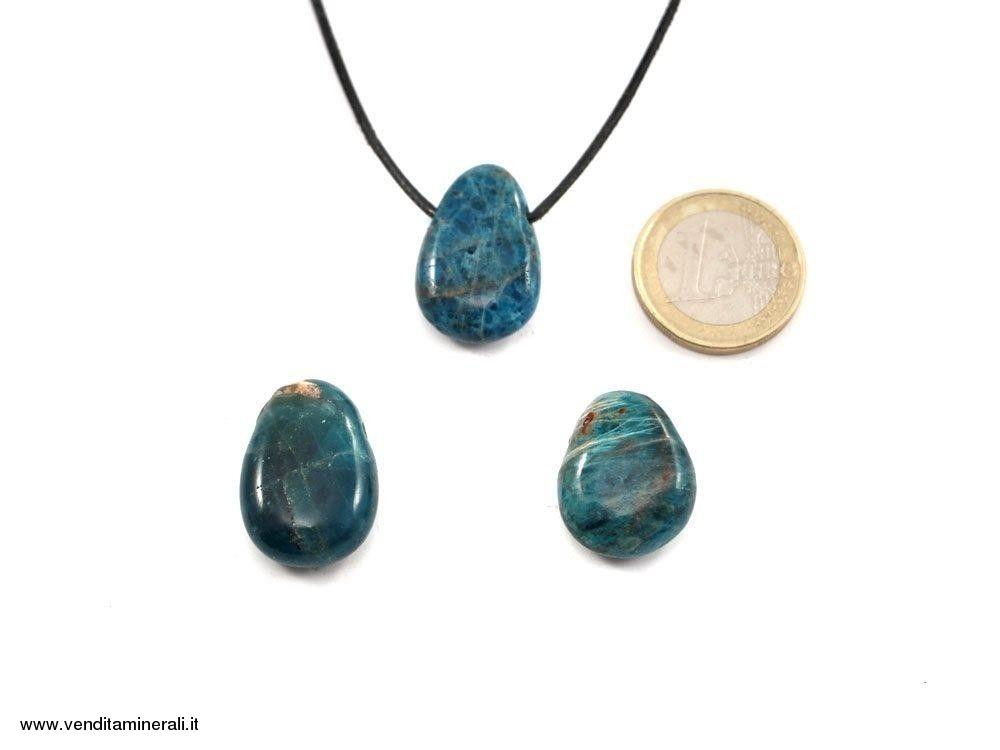 Pendente in apatite blu