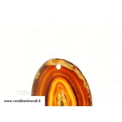 Agata a fette con foro - 1 pezzo