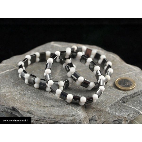 Ematite - bracciale in madreperla