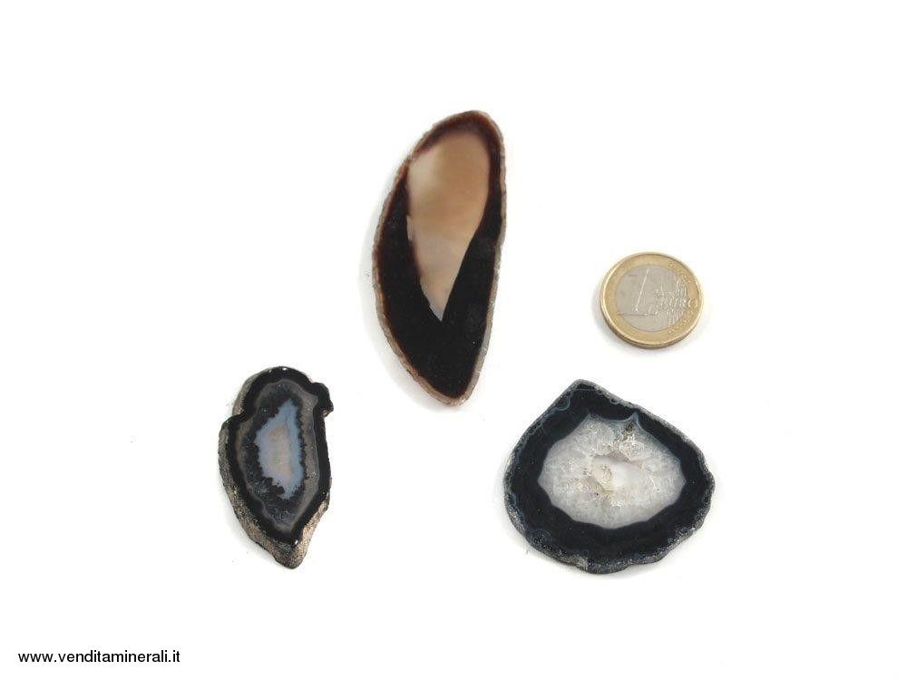 Agata sezionata nera piccola - 1 pezzo