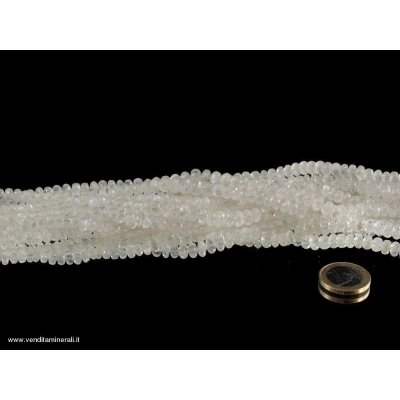 Filo sfaccettato in pietra di luna arcobaleno