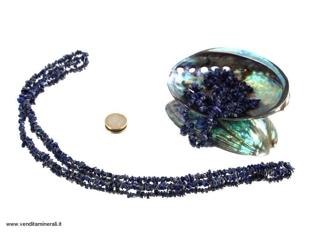 Lunga catena di schegge di lapislazzuli