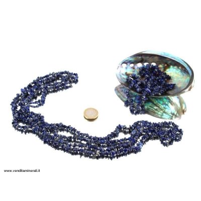 Lunga catena di schegge di lapislazzuli