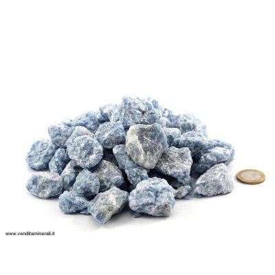 Calcite blu chiaro - piccole pietre grezze (2-4 cm) - 1 kg