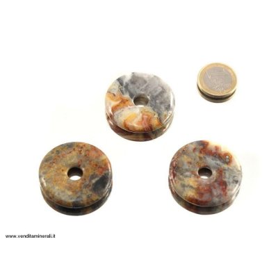 Legno agatizzato a forma di ciambella - 40 mm