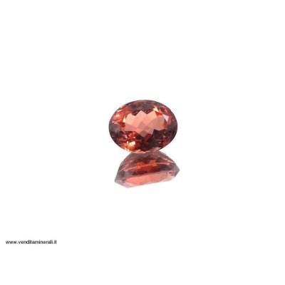 Rubellite - tormalina rossa sfaccettata