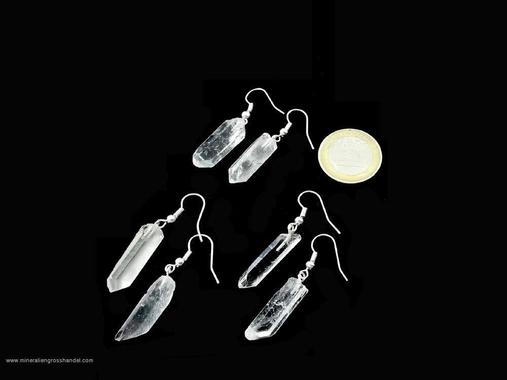 Pezzo di cristallo di rocca - orecchino