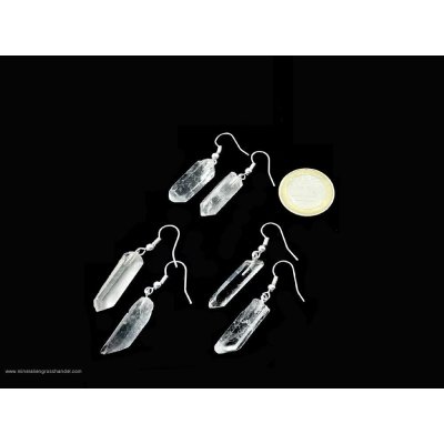 Pezzo di cristallo di rocca - orecchino